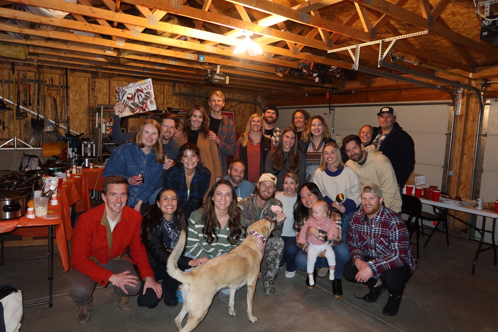 Micah with friends and family